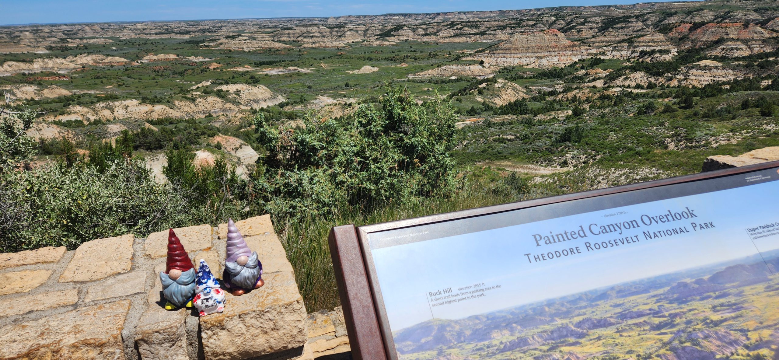 View of the Park from Painted Canyon Overview. Note Buck Hill is one of the trails we did. Beautiful views.